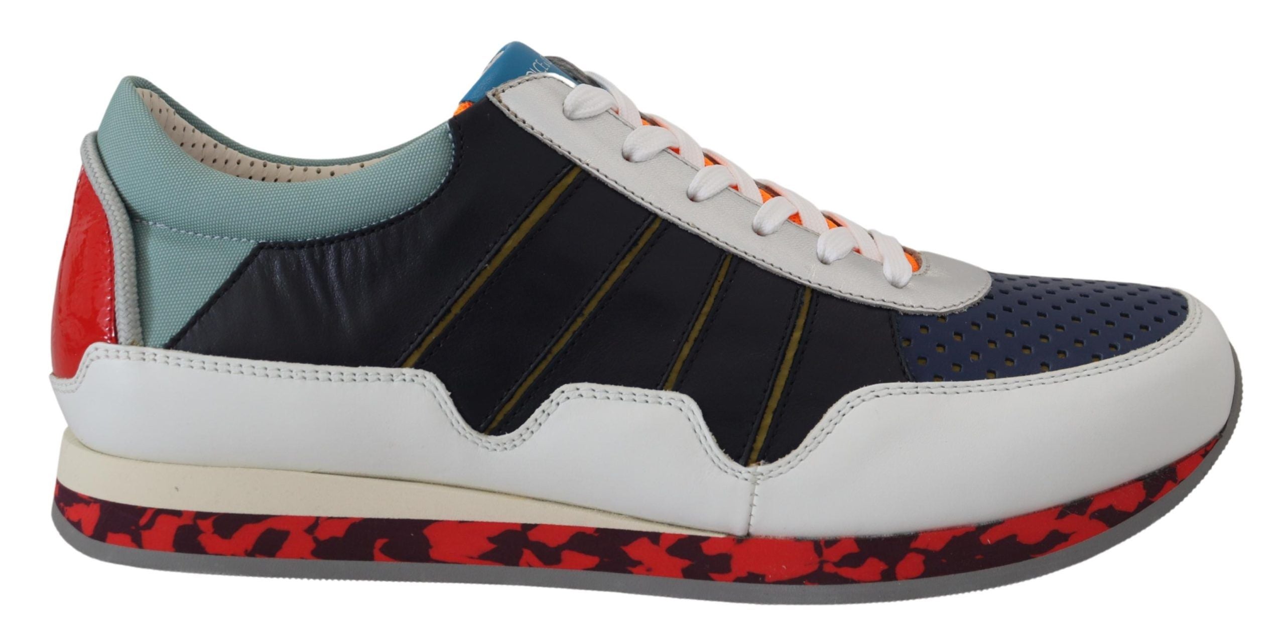 Dolce & Gabbana Multicolor Leather Sport Low Top Sneakers LUNESCAPE