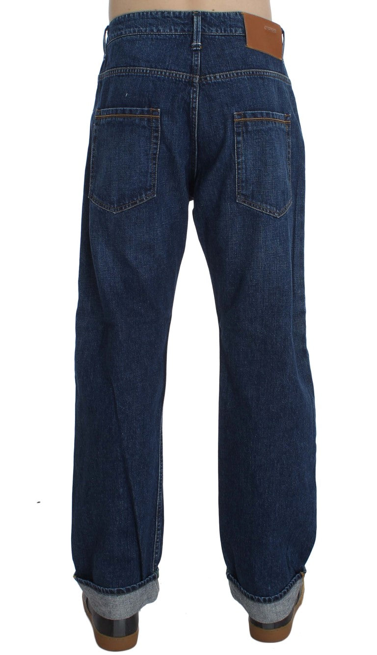 Acht Chic Baggy Loose Fit Blue Jeans for Men LUNESCAPE