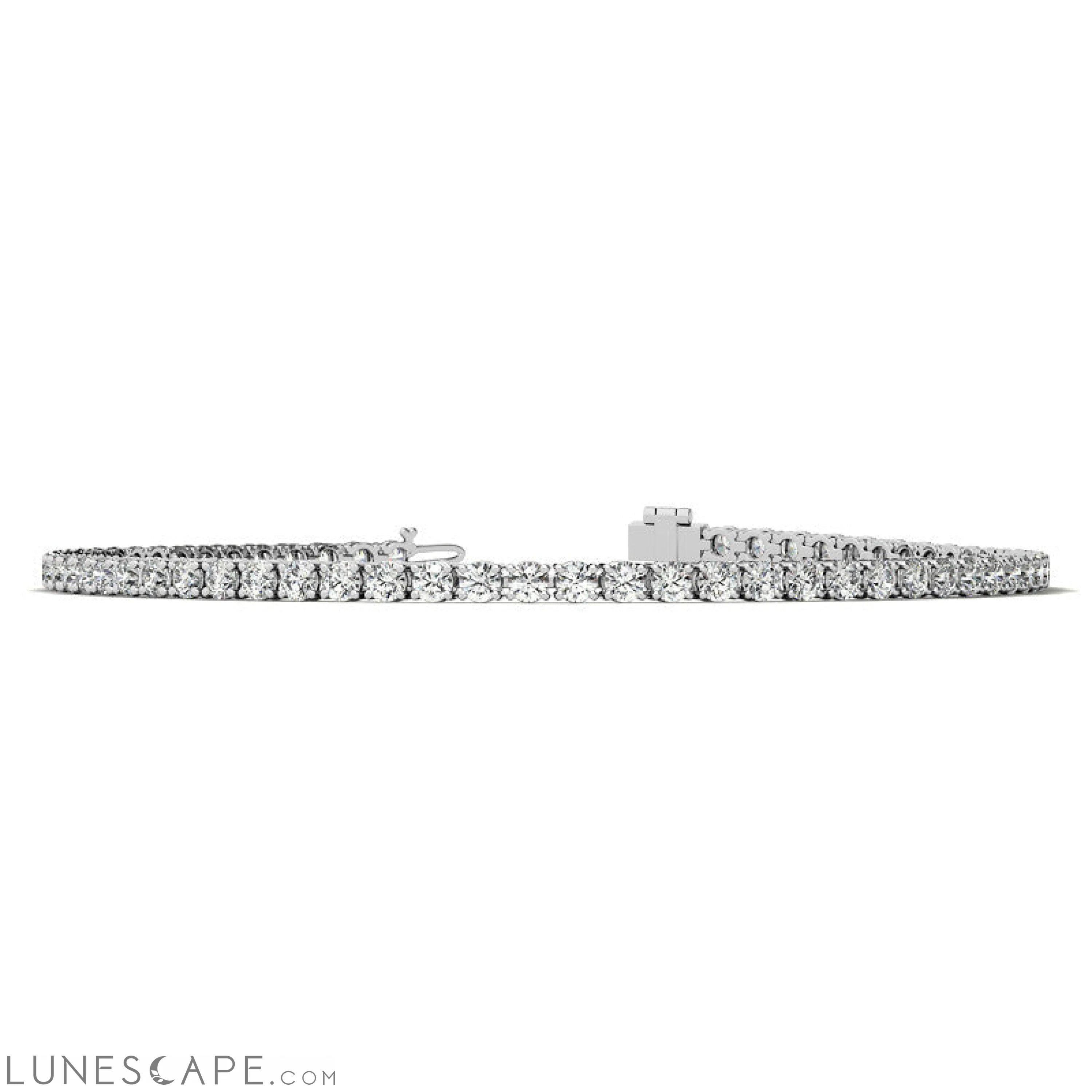 3.50 CTW Diamond Tennis Bracelet  in 14kt White/Yellow Gold (G/Vs) AGI Certified LUNESCAPE