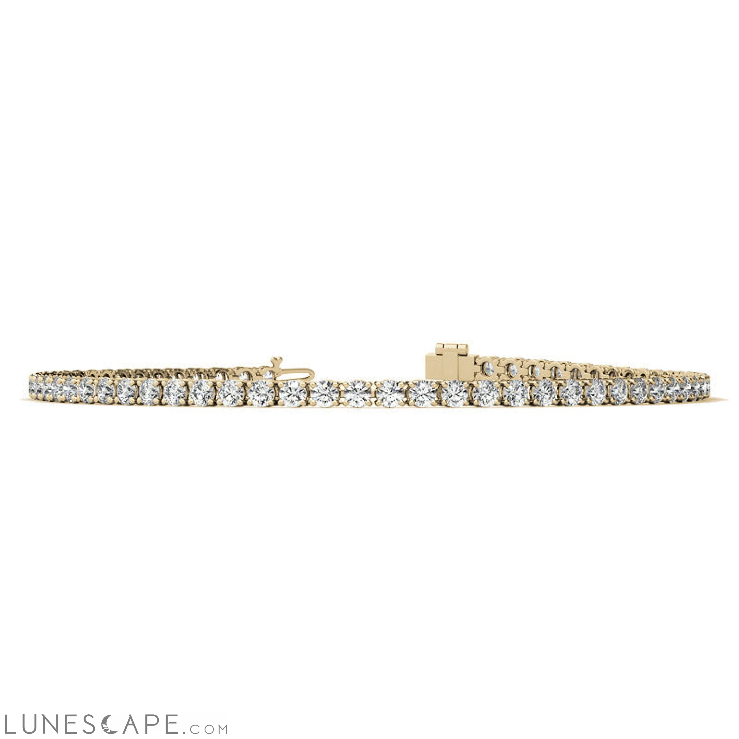 3.50 CTW Diamond Tennis Bracelet  in 14kt White/Yellow Gold (G/Vs) AGI Certified LUNESCAPE