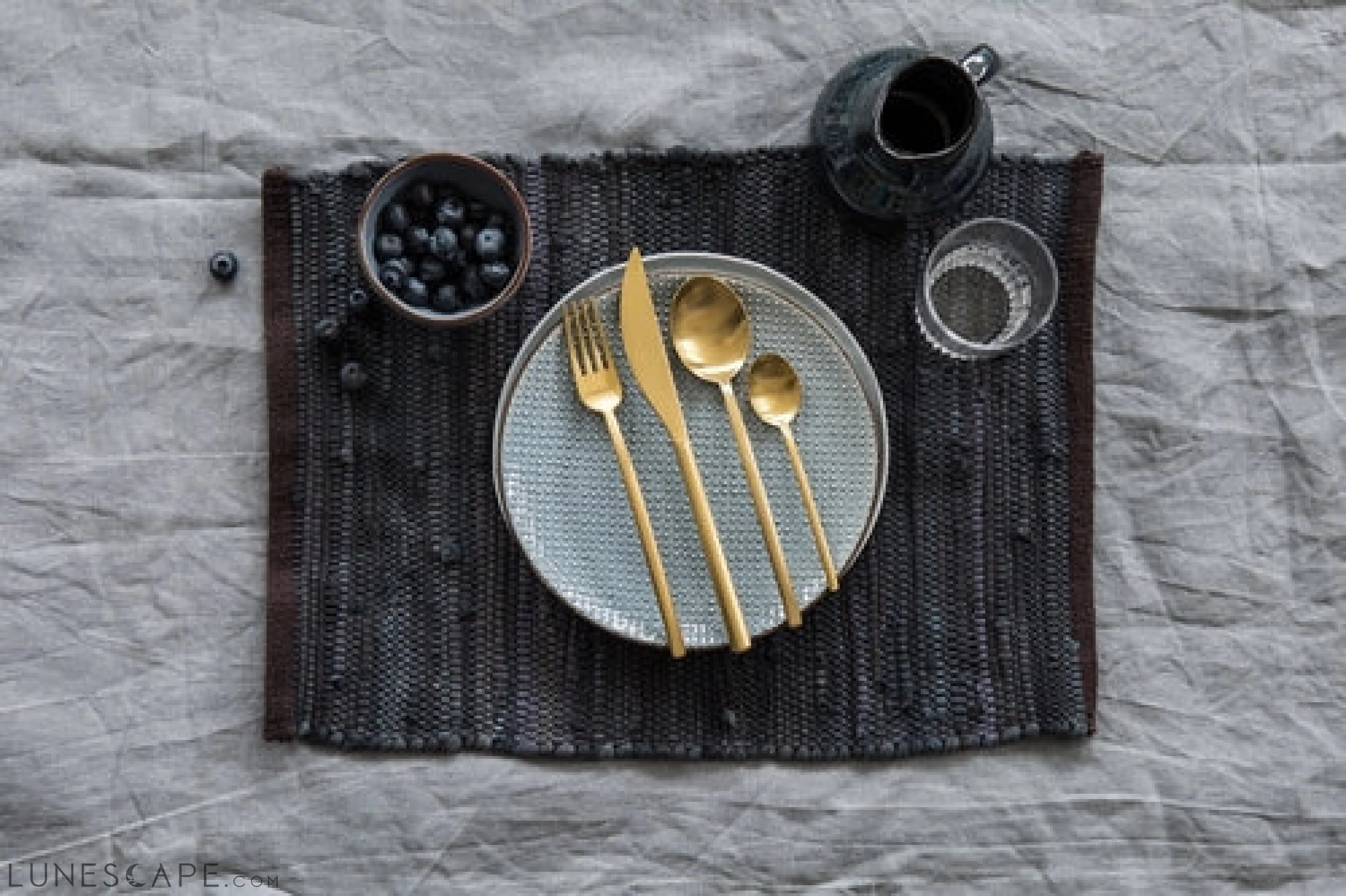 3 Pcs Serving Set (Fork Spoon and Ladle) DUE ICE ORO LUNESCAPE