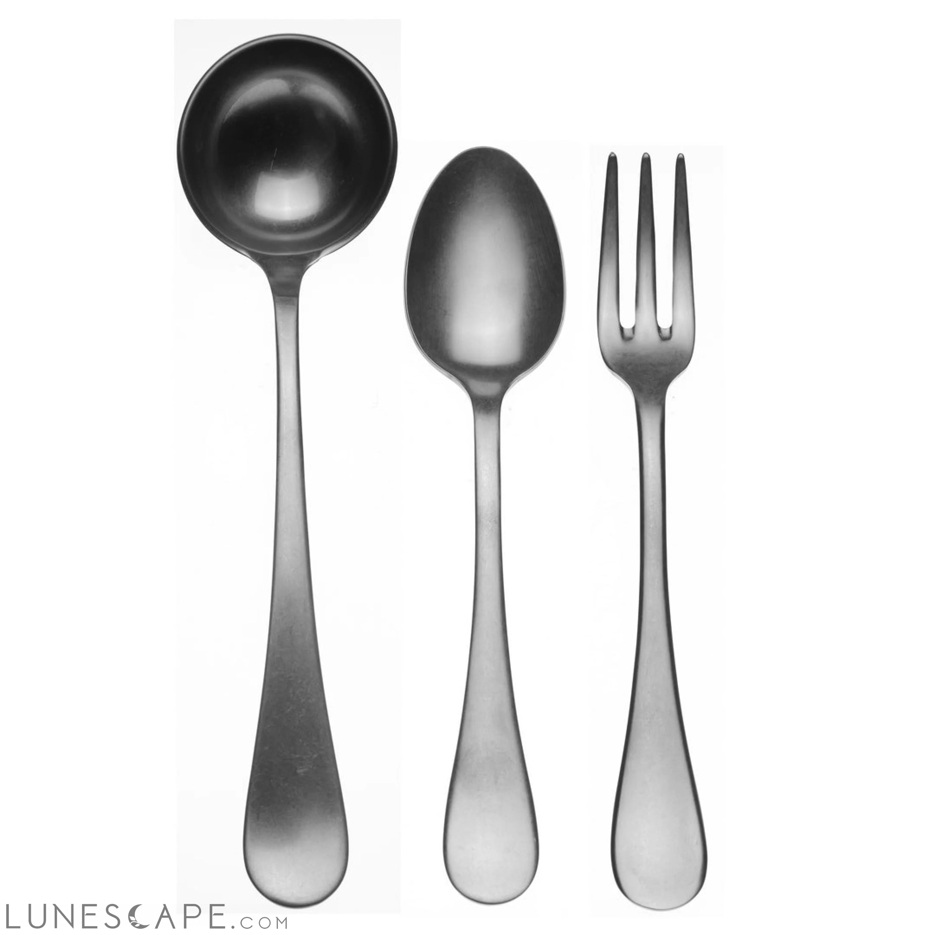 3 Pcs Serving Set (Fork Spoon and Ladle) VINTAGE LUNESCAPE
