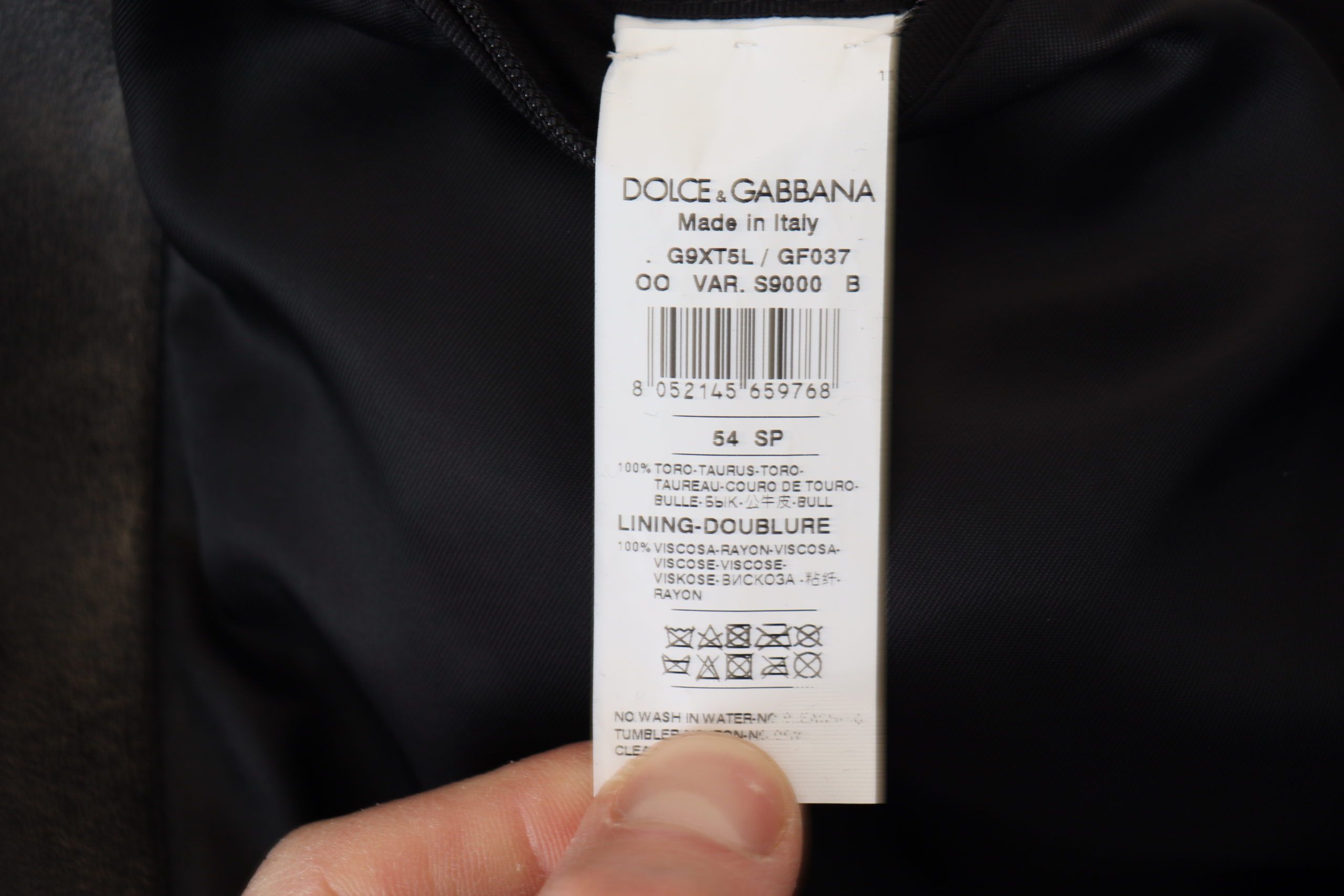 Dolce & Gabbana Black Leather Zipper Biker Coat Jacket
