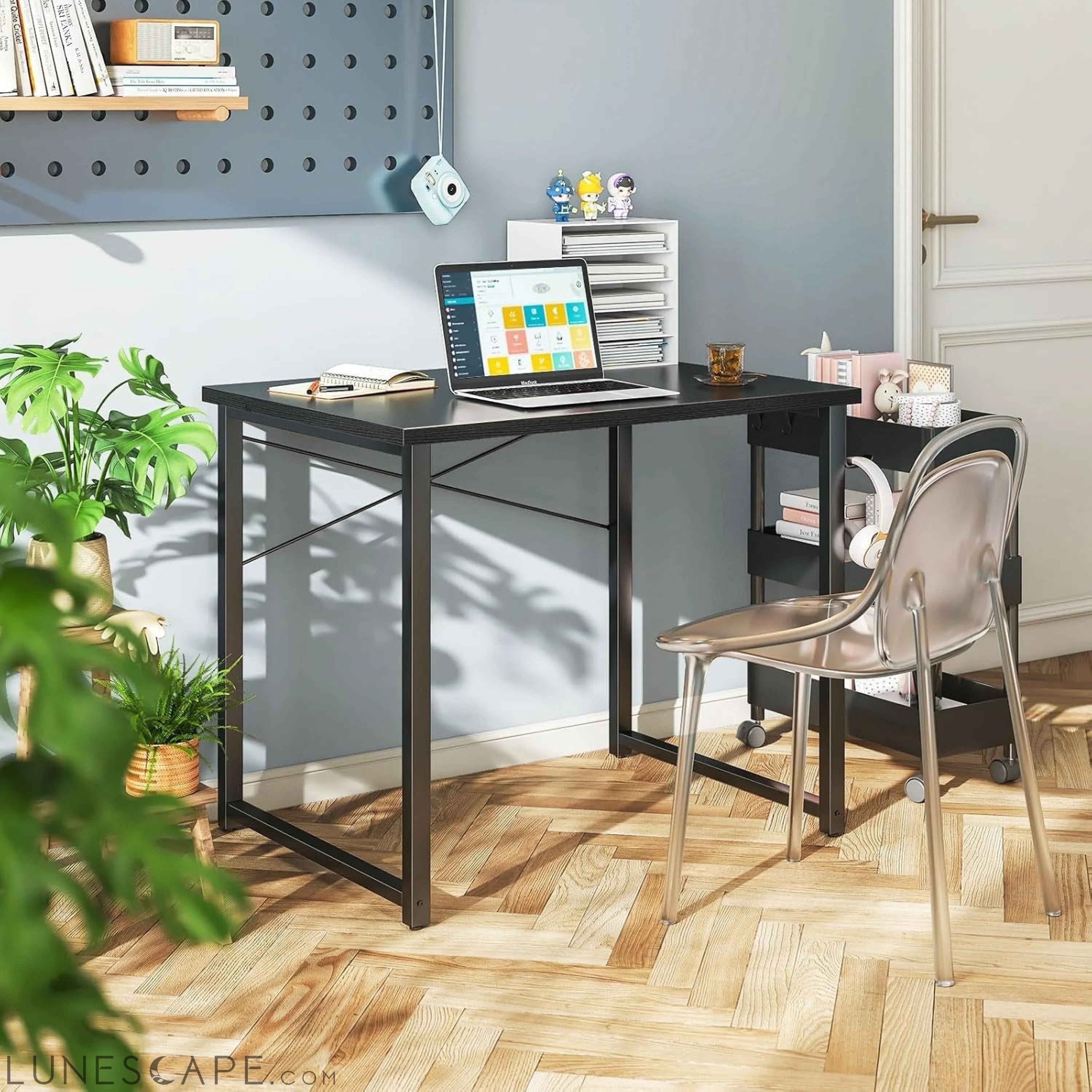 32 Inch Computer Desk, Modern Simple Style Desk for Home Office, Study LUNESCAPE