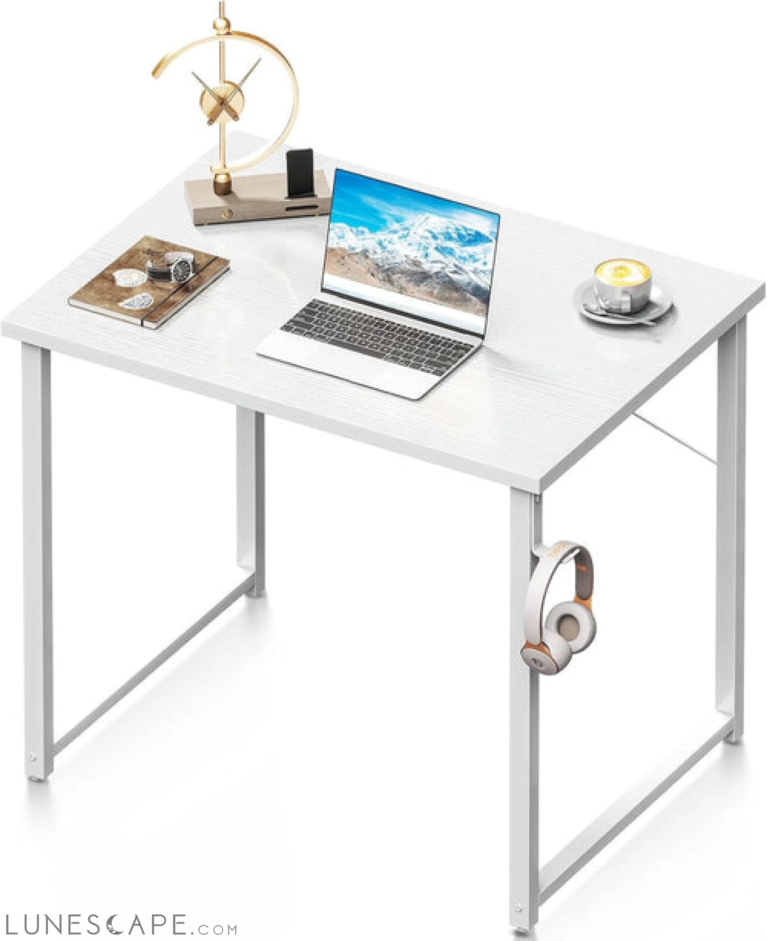 32 Inch Small Computer Desk, Modern Simple Style Desk for Home Office, LUNESCAPE