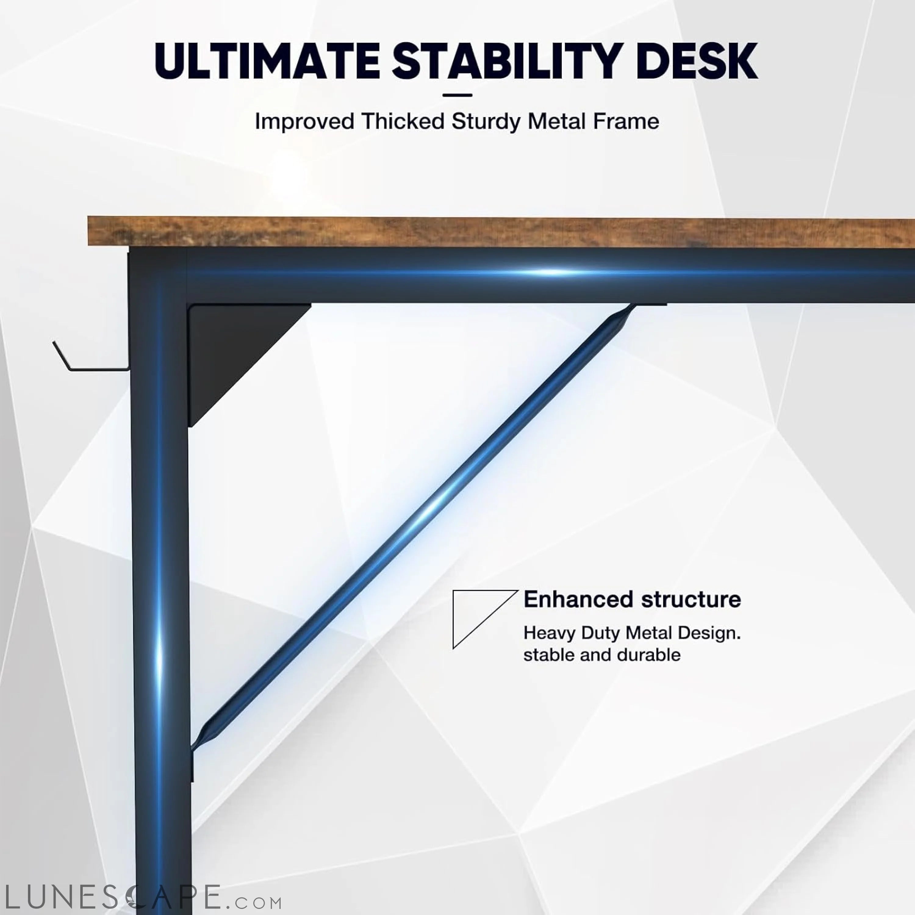 32 Inch Small Computer Office Desk Modern Simple Style Writing Study LUNESCAPE