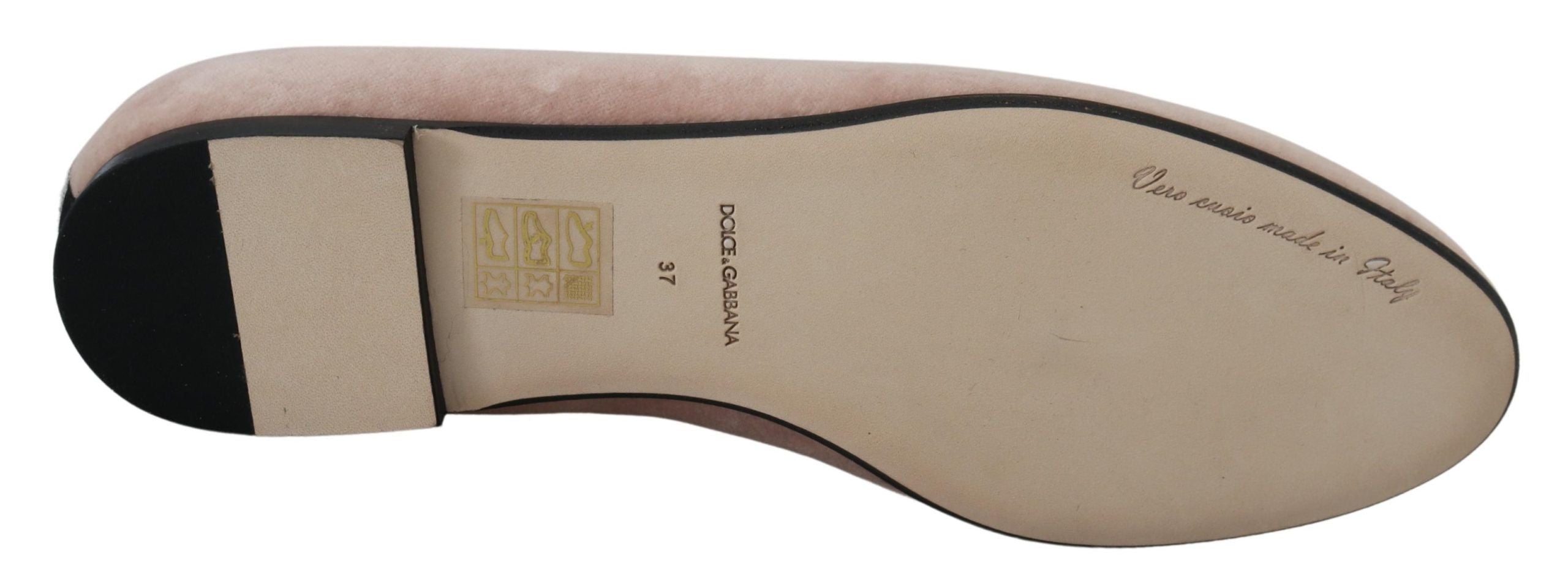 Dolce & Gabbana Pink Velvet Slip Ons Loafers Flats Shoes LUNESCAPE