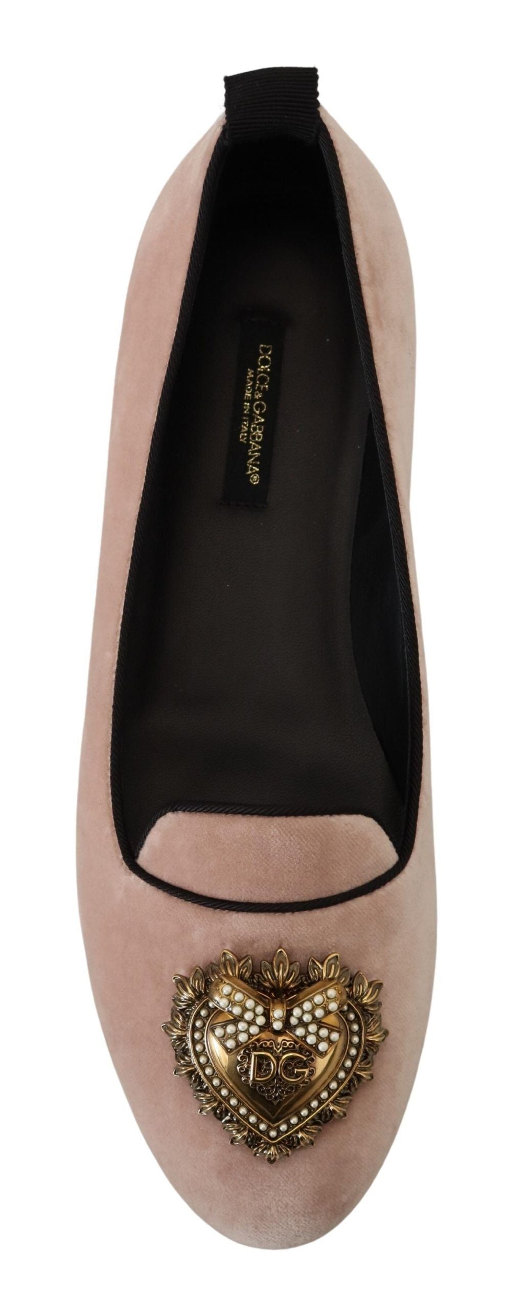 Dolce & Gabbana Pink Velvet Slip Ons Loafers Flats Shoes LUNESCAPE