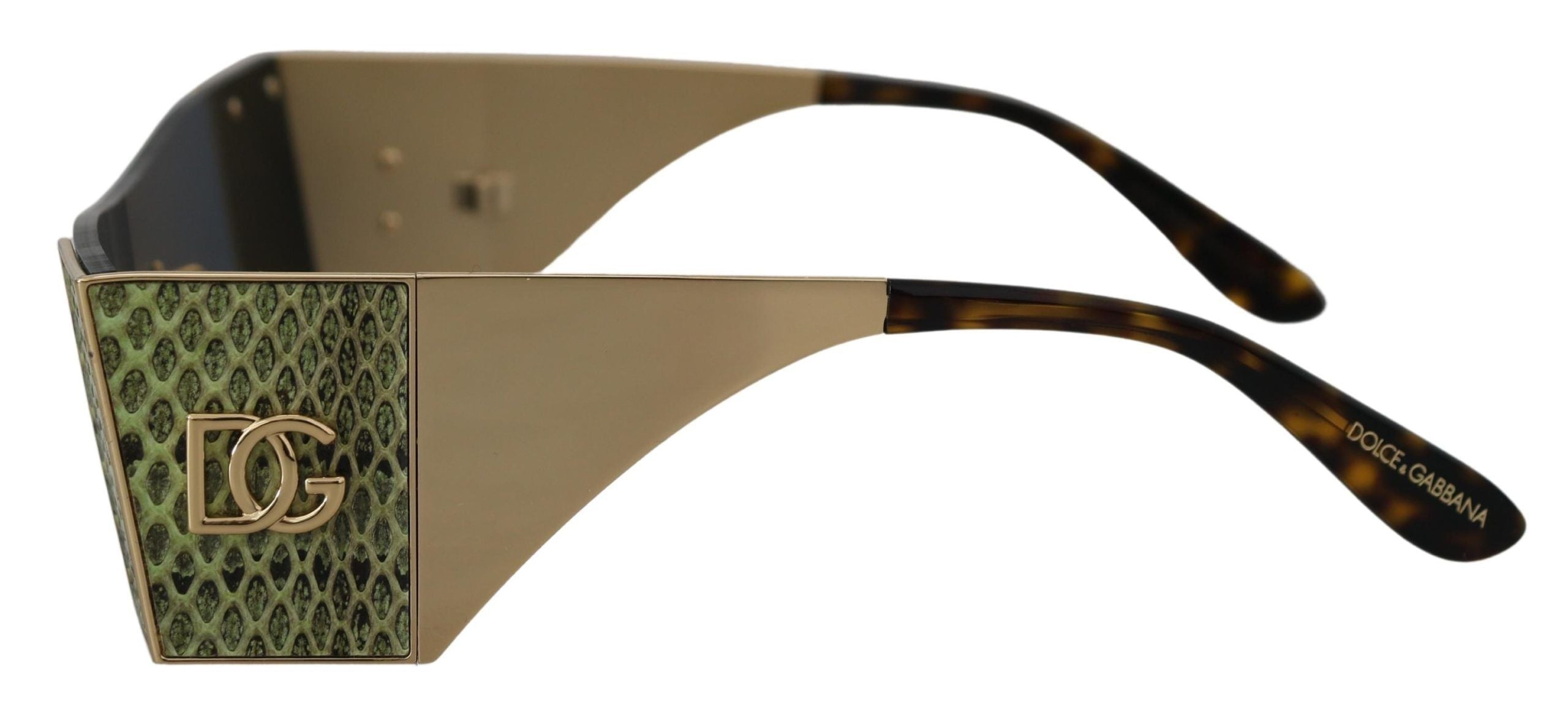 Dolce & Gabbana Gold Metal Rectangle Shades DG2263 Sunglasses LUNESCAPE