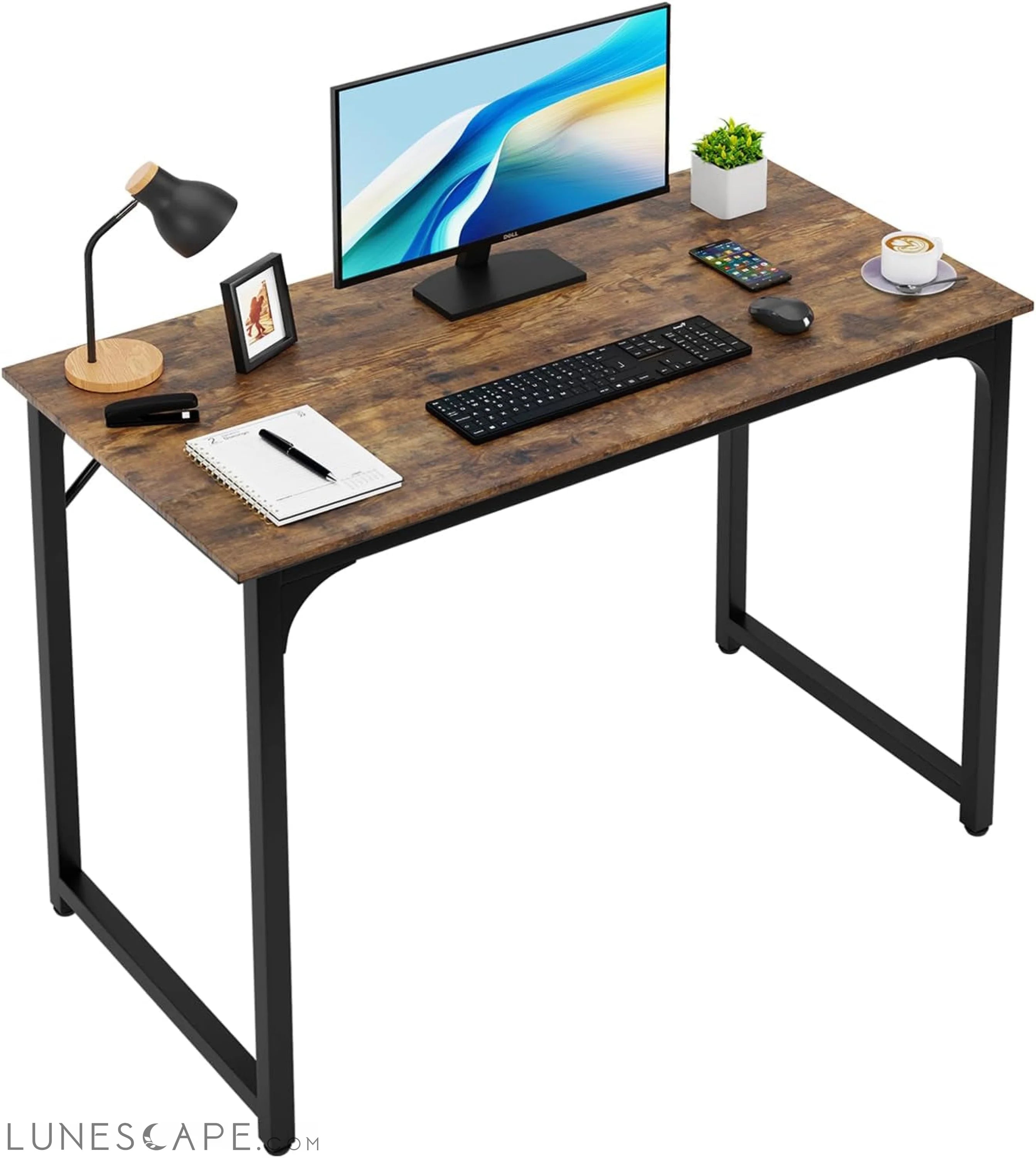 39 Inches Computer Desk, Modern Simple Style Desk for Home Office, LUNESCAPE