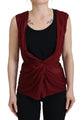 Dolce & Gabbana Bordeaux Silk Blend Top Blouse LUNESCAPE