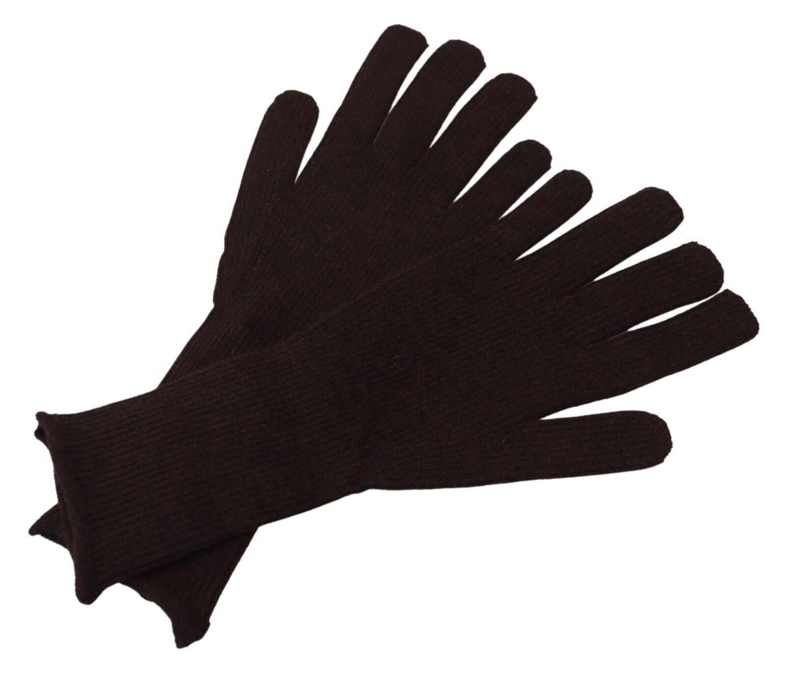 Dolce & Gabbana Elegant Silk Cashmere Brown Gloves LUNESCAPE