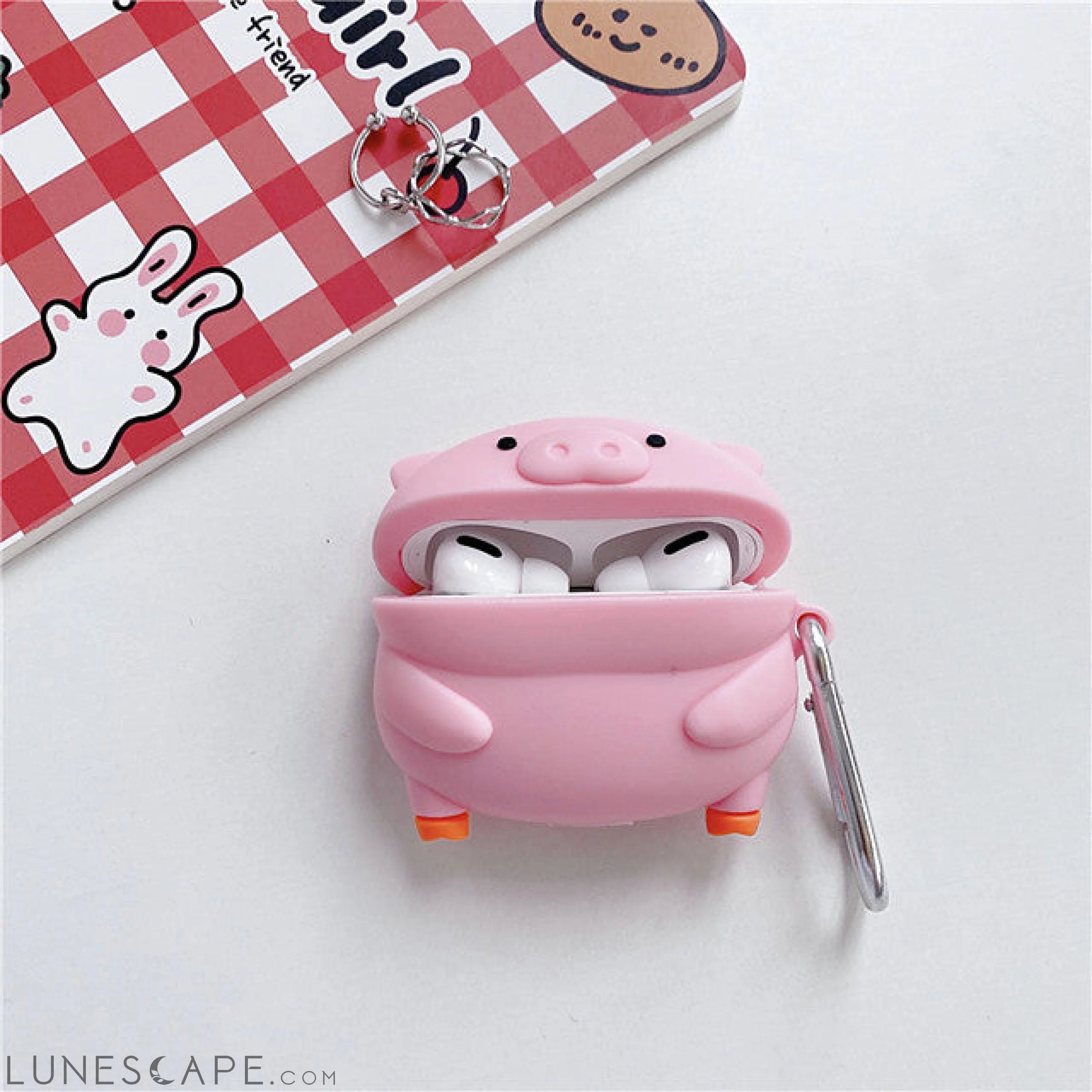3D Cartoon pig Earphone Cases for Apple AirPods pro LUNESCAPE