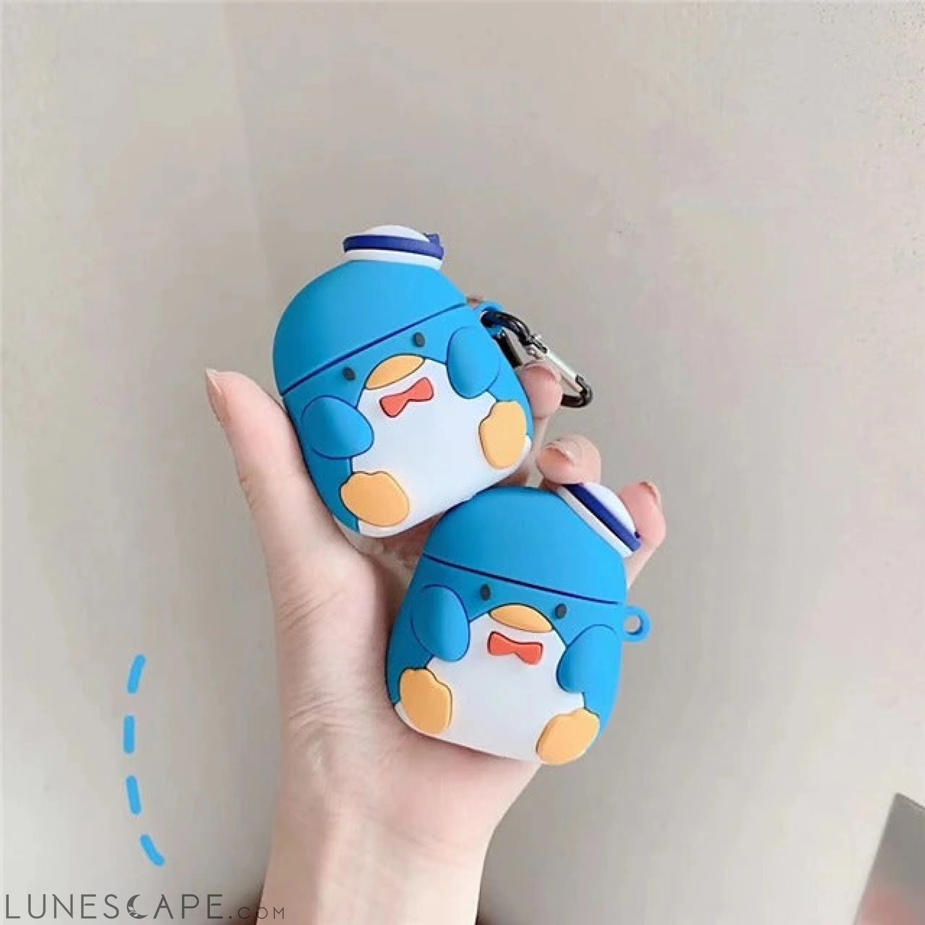 3D Penguin Cartoon Earphone Case for Airpods Case Silicone Cute Cover LUNESCAPE