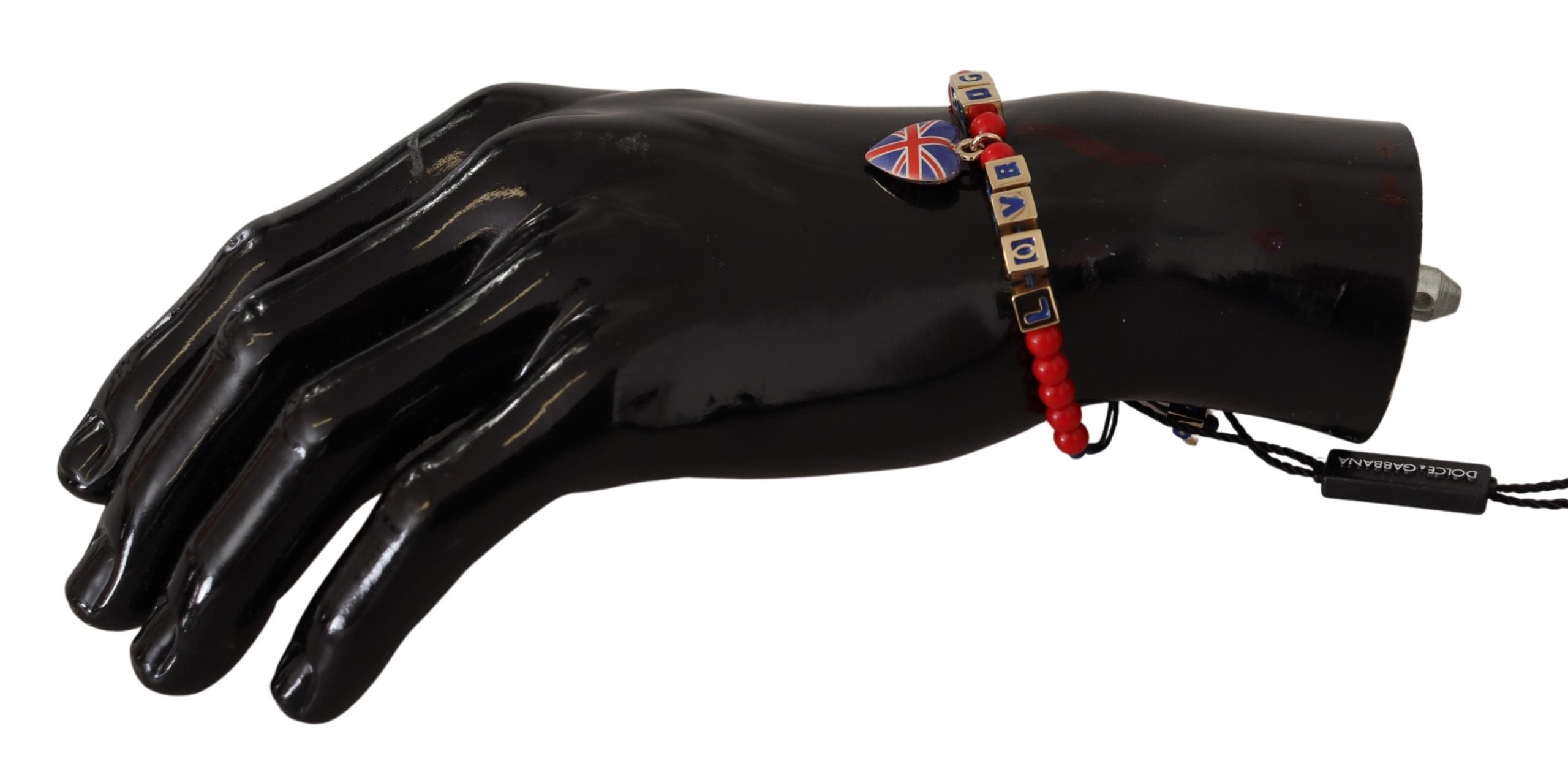 Dolce & Gabbana Elegant Blue, Red Glass & Zama Bracelet LUNESCAPE