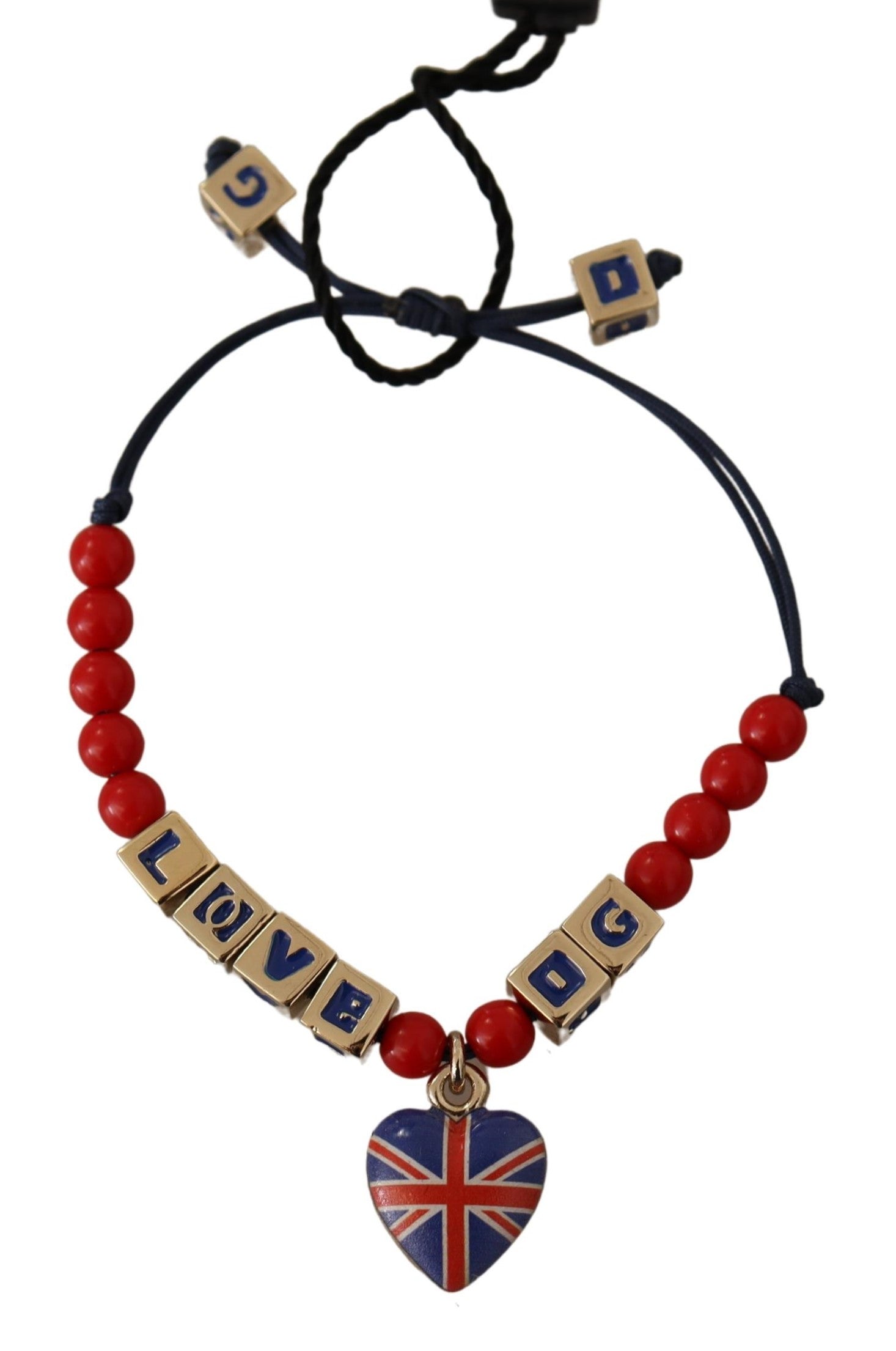 Dolce & Gabbana Elegant Blue, Red Glass & Zama Bracelet LUNESCAPE