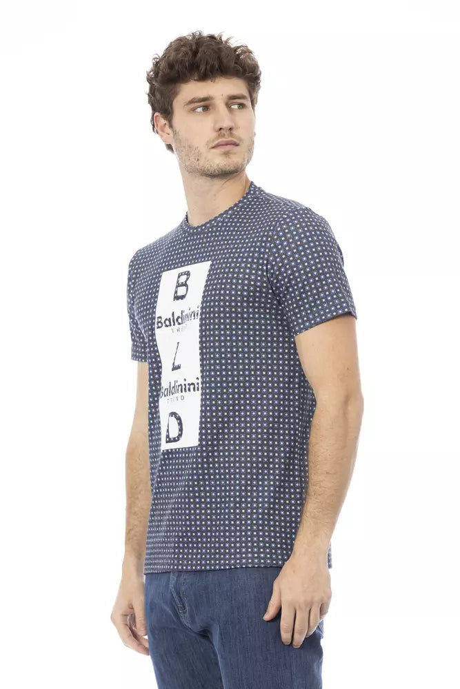 Baldinini Trend Gray Cotton Men T-Shirt LUNESCAPE