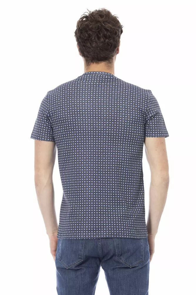 Baldinini Trend Gray Cotton Men T-Shirt LUNESCAPE