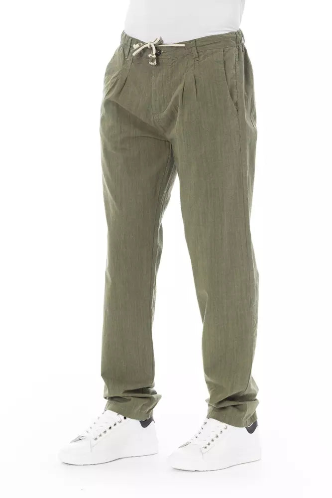 Baldinini Trend Army Cotton Men Chino Trousers LUNESCAPE