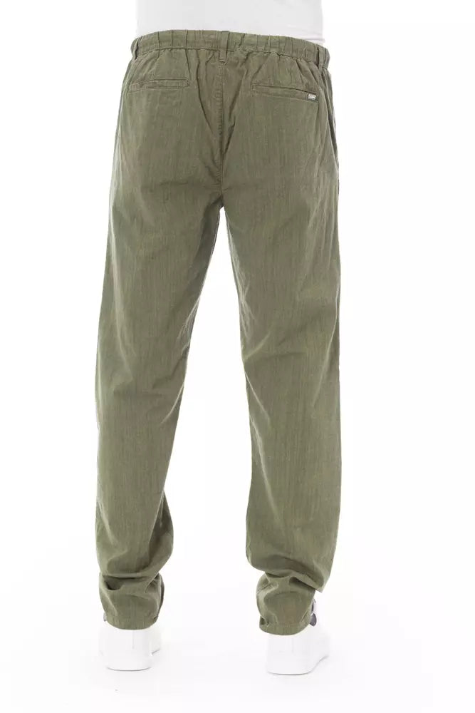 Baldinini Trend Army Cotton Men Chino Trousers LUNESCAPE