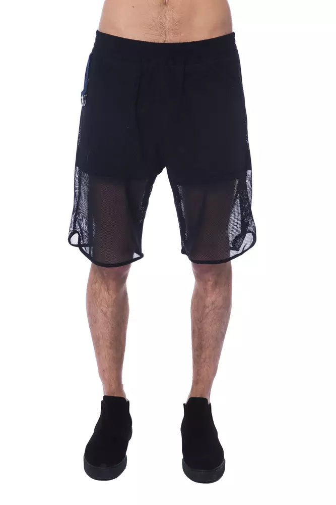 Nicolo Tonetto Black Polyester Men Short LUNESCAPE