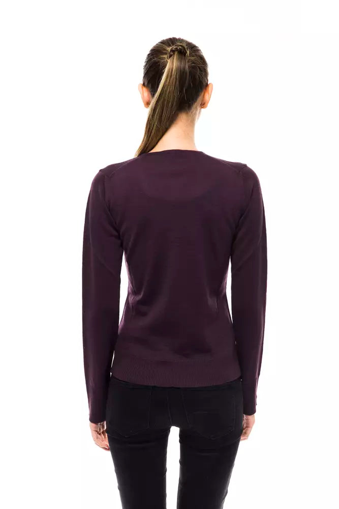 Montana Blu Purple Wool Women Sweater LUNESCAPE