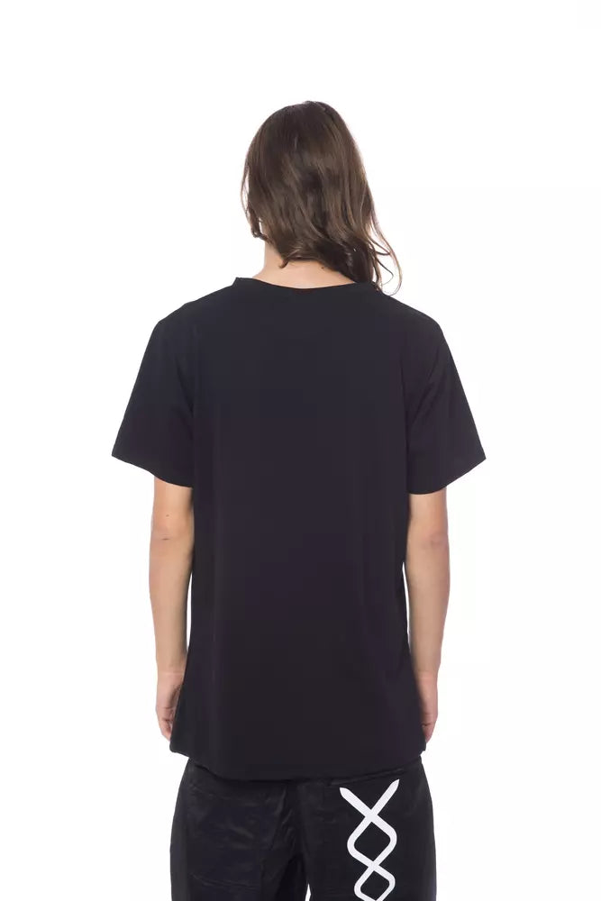 Nicolo Tonetto Black Cotton Men T-Shirt LUNESCAPE