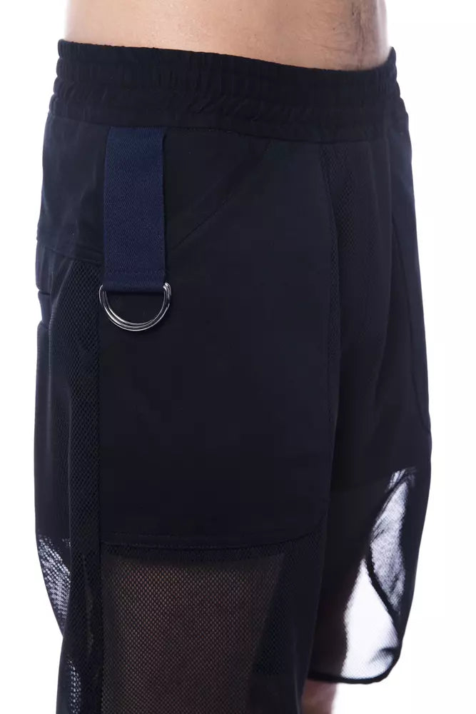 Nicolo Tonetto Black Polyester Men Short LUNESCAPE