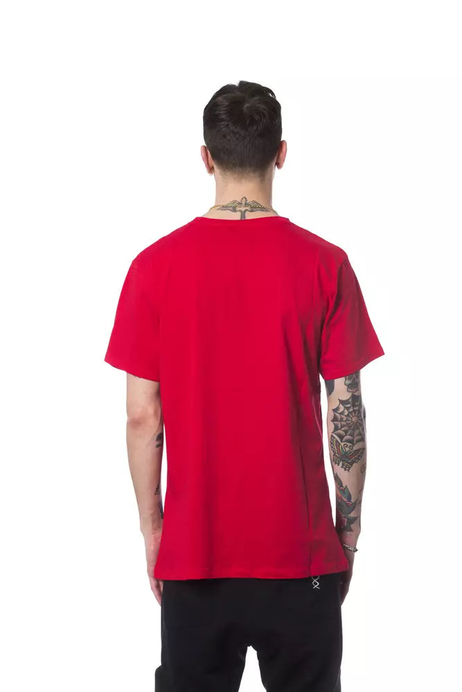 Nicolo Tonetto Red Cotton Men T-Shirt LUNESCAPE