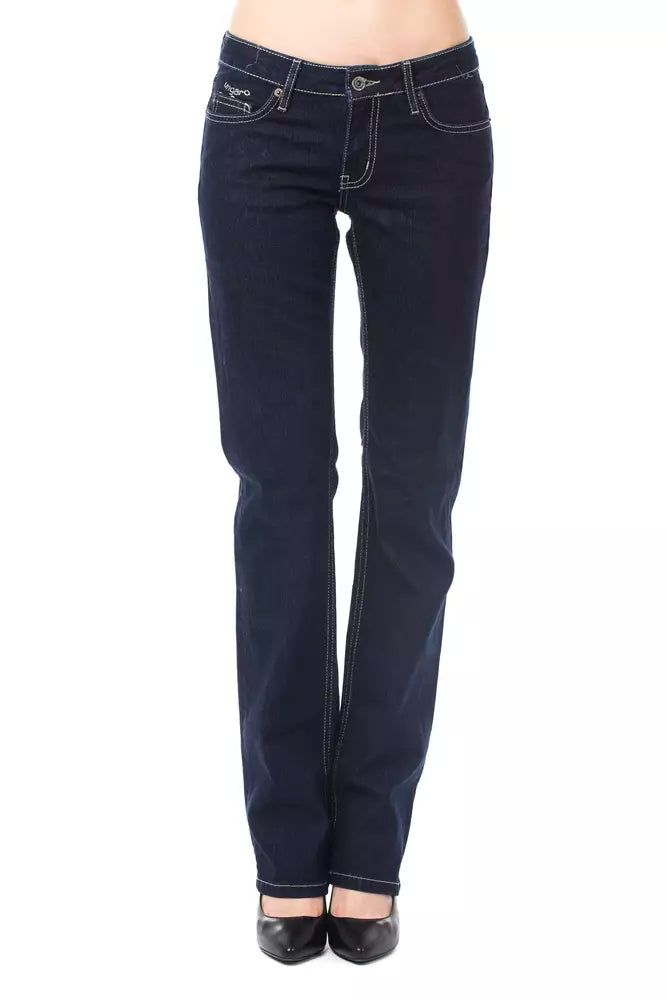 Ungaro Fever Blue Cotton Women Jeans LUNESCAPE