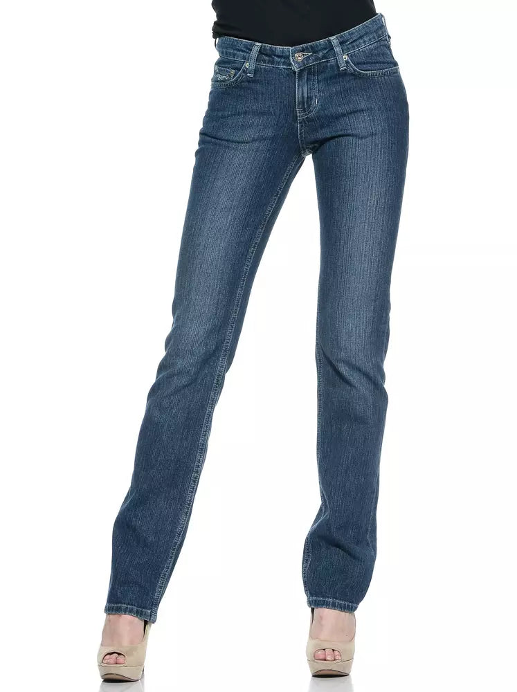 Ungaro Fever Blue Cotton Women Jeans LUNESCAPE