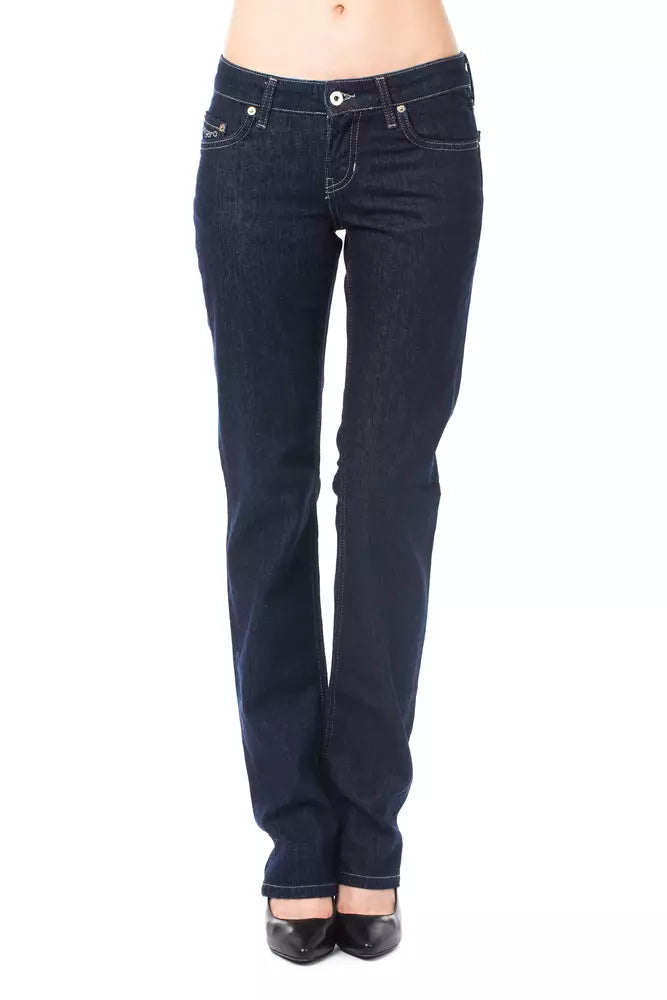 Ungaro Fever Blue Cotton Women Jeans LUNESCAPE