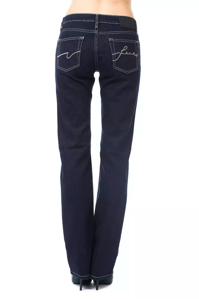 Ungaro Fever Blue Cotton Women Jeans LUNESCAPE