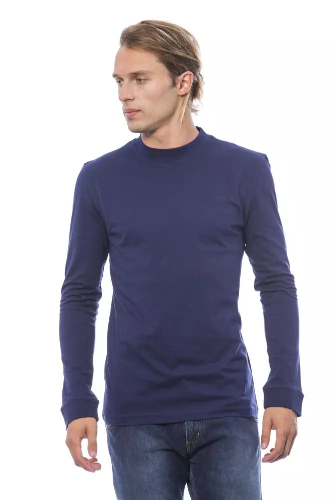 Verri Blue Cotton Men Sweater LUNESCAPE