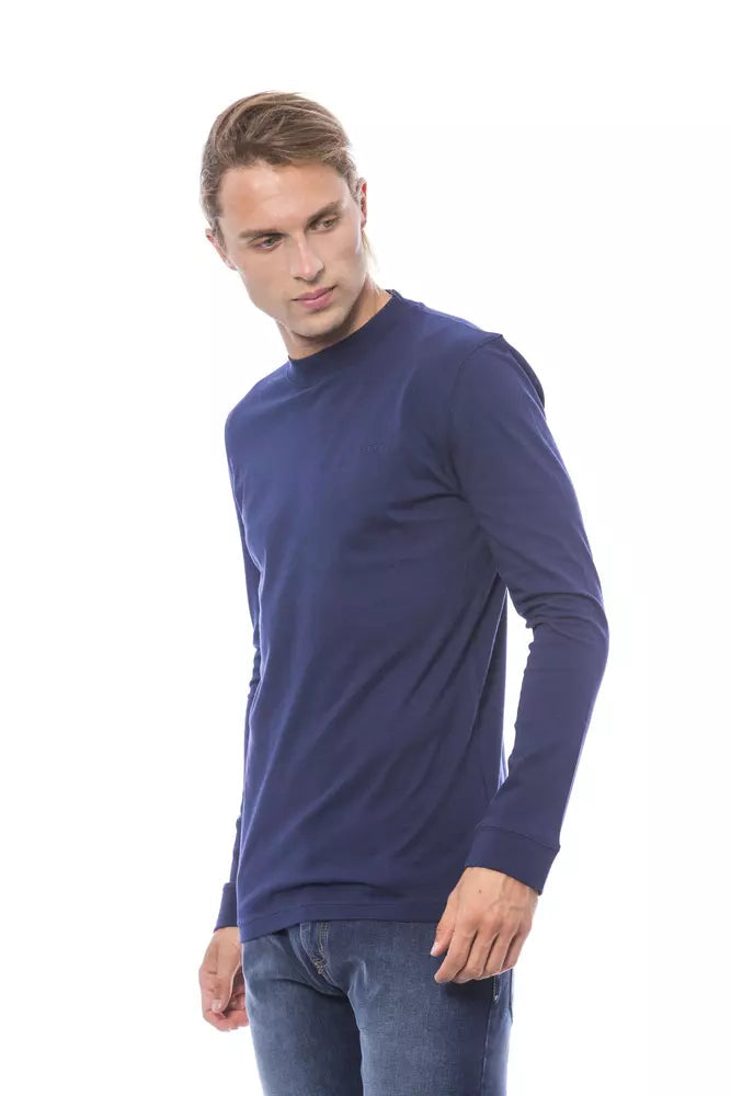 Verri Blue Cotton Men Sweater LUNESCAPE