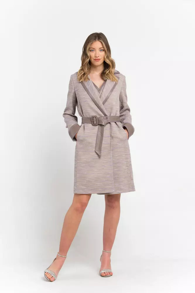 Trussardi Beige Cotton Women Coat LUNESCAPE