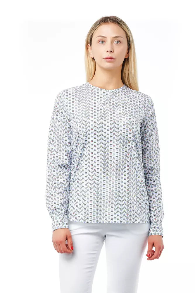 Bagutta White Cotton Women Blouse LUNESCAPE