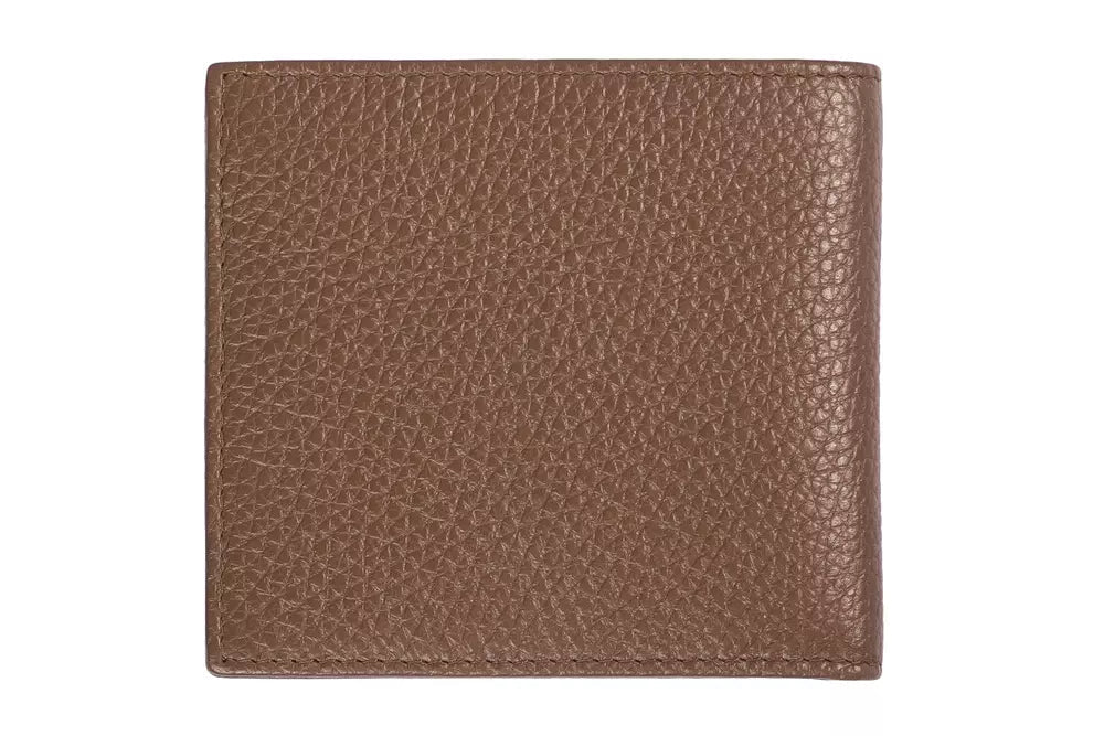 Trussardi Brown Leather Men Wallet LUNESCAPE