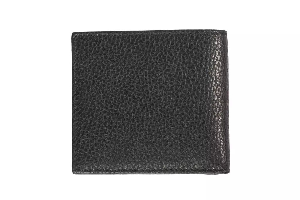 Trussardi Black Leather Men Wallet LUNESCAPE