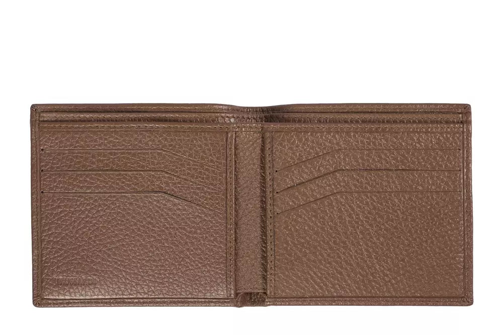 Trussardi Brown Leather Men Wallet LUNESCAPE