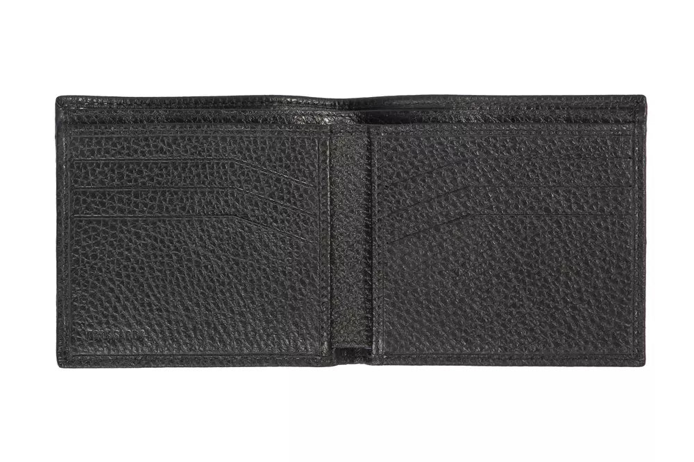 Trussardi Black Leather Men Wallet LUNESCAPE