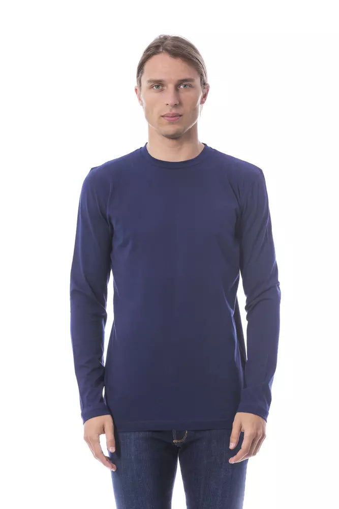 Verri Blue Cotton Men T-Shirt LUNESCAPE