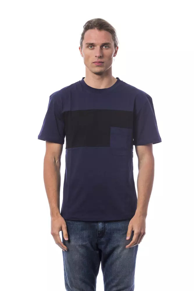 Verri Blue Cotton Men T-Shirt LUNESCAPE