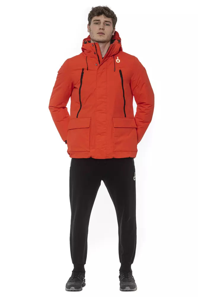 Tond Red Polyester Men Jacket LUNESCAPE