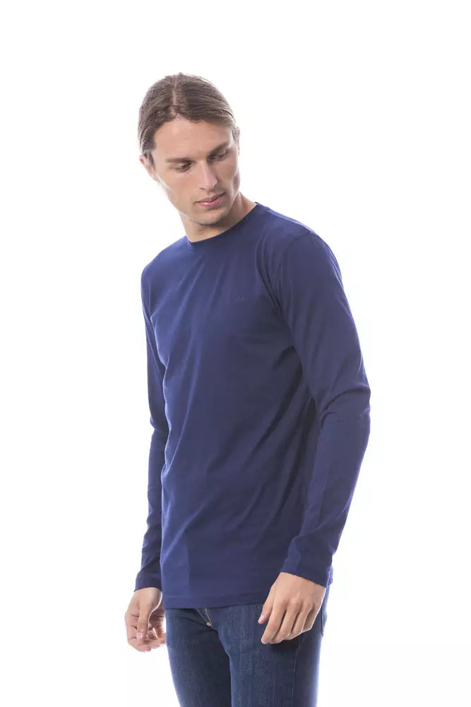 Verri Blue Cotton Men T-Shirt LUNESCAPE