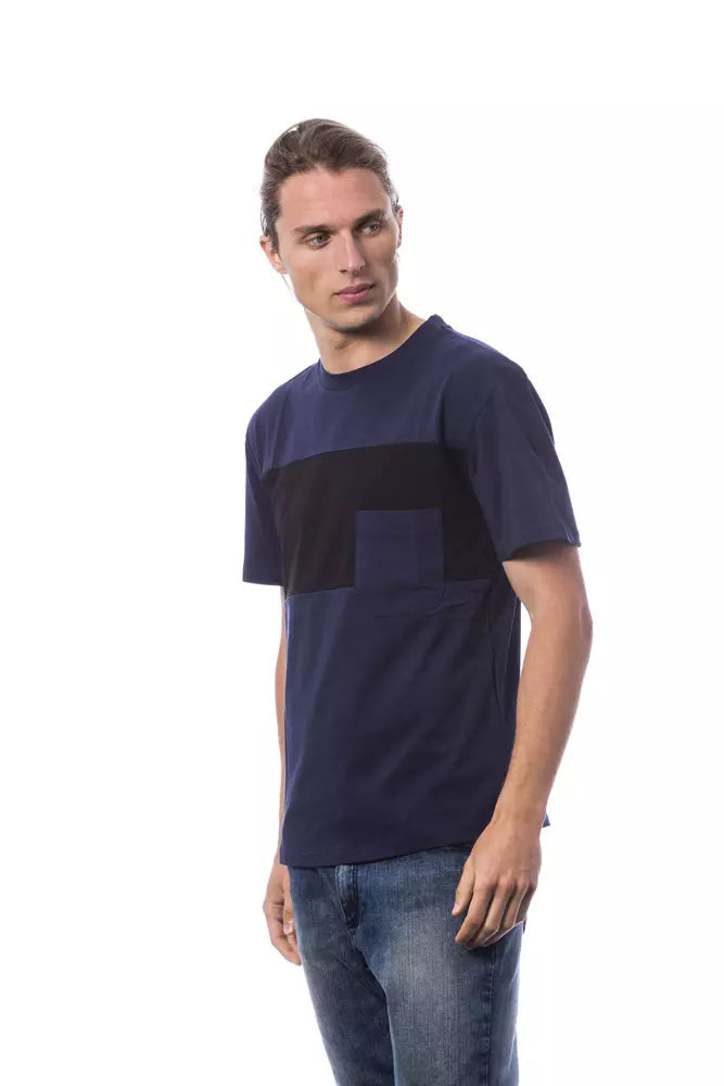 Verri Blue Cotton Men T-Shirt LUNESCAPE