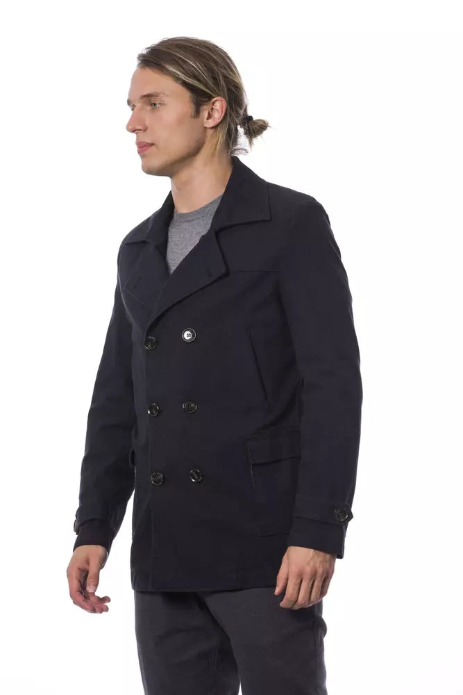 Verri Blue Cotton Men's Blazer LUNESCAPE