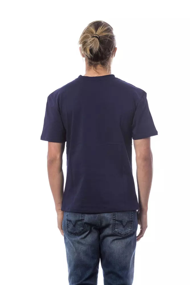 Verri Blue Cotton Men T-Shirt LUNESCAPE