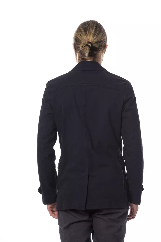 Verri Blue Cotton Men's Blazer LUNESCAPE