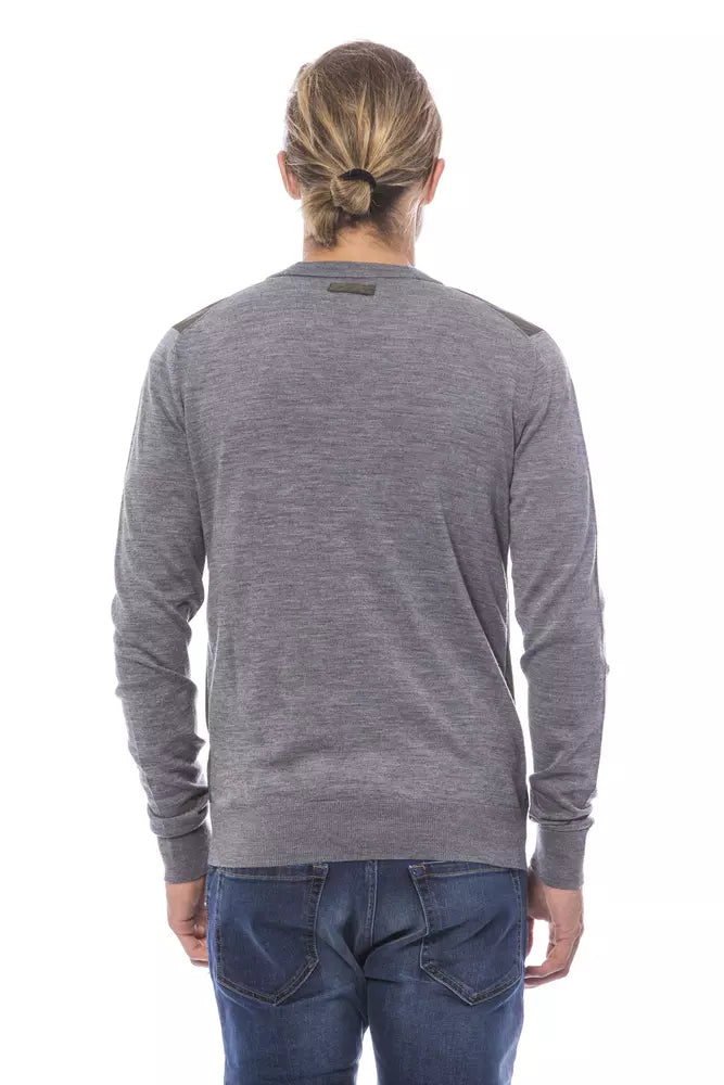 Verri Gray Wool Men Cardigan LUNESCAPE